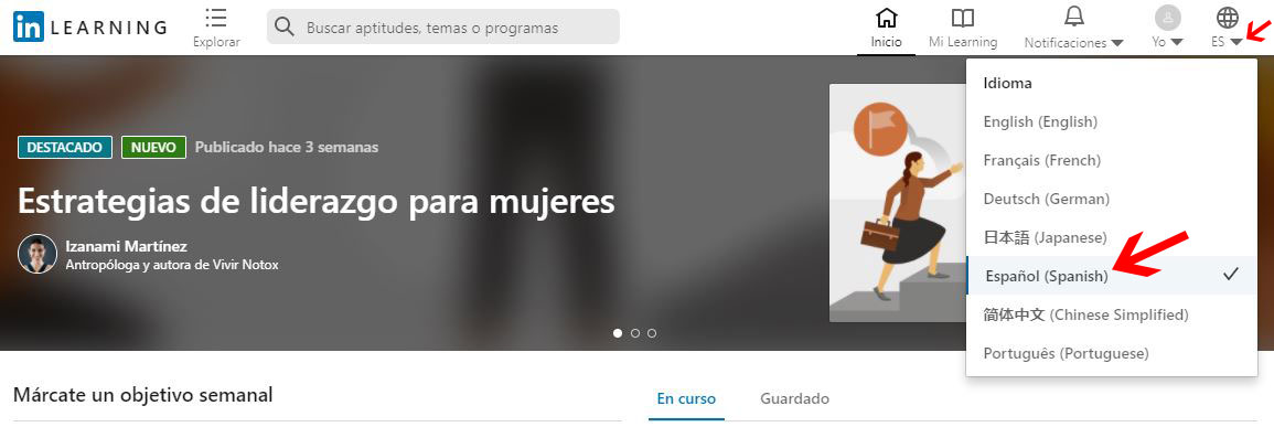 LinkedIn Learning in Spanish