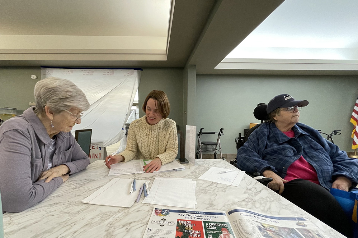 Writing with Park View Villas residents with NOLS Outreach.
