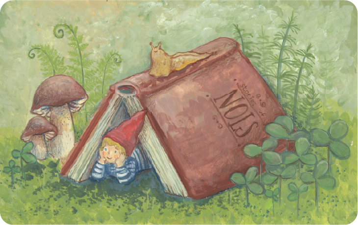 Gnome under Book Gnome under Book