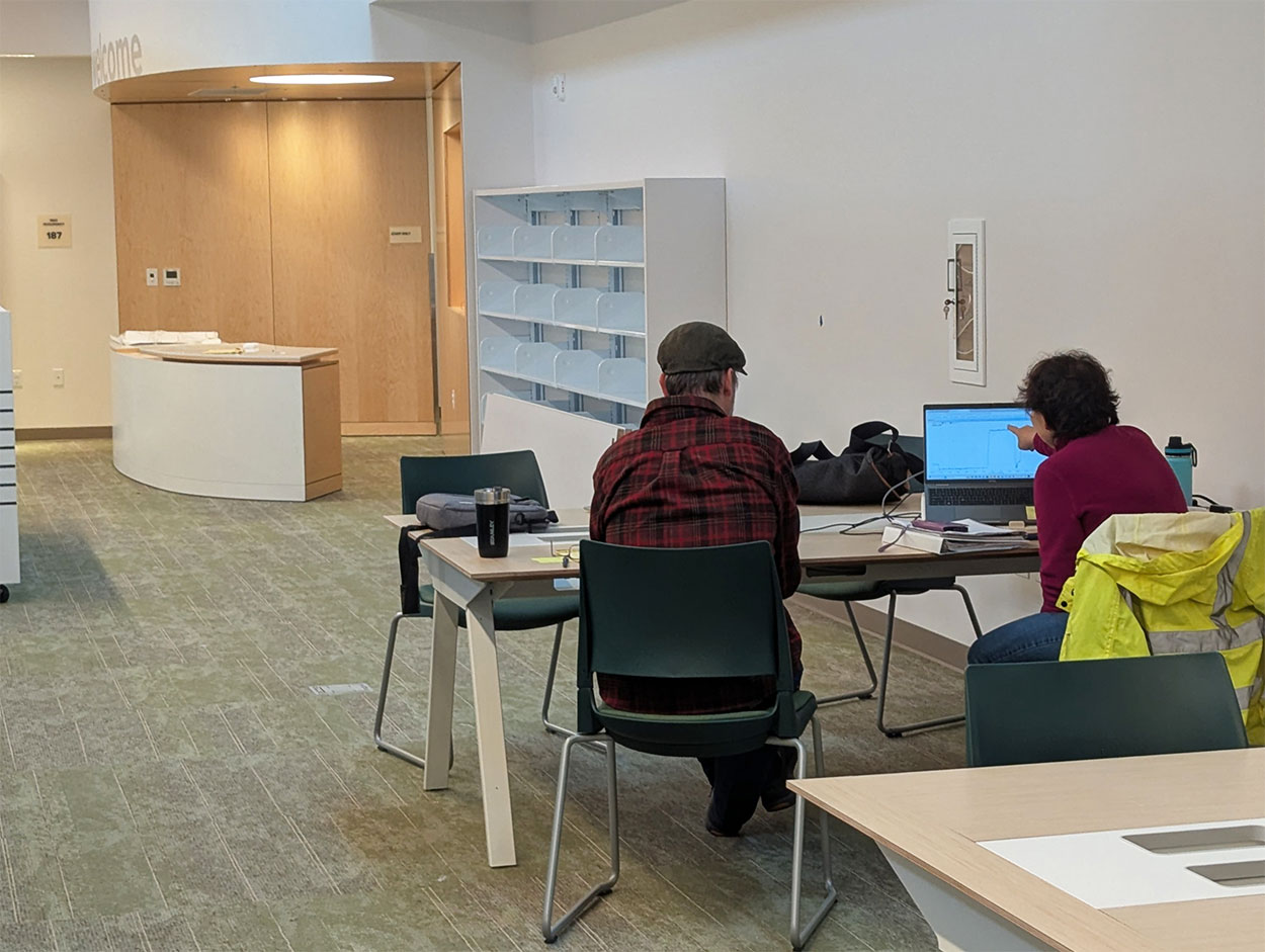 NOLS Facilities staff test the systems that can control the building’s infrastructure remotely.